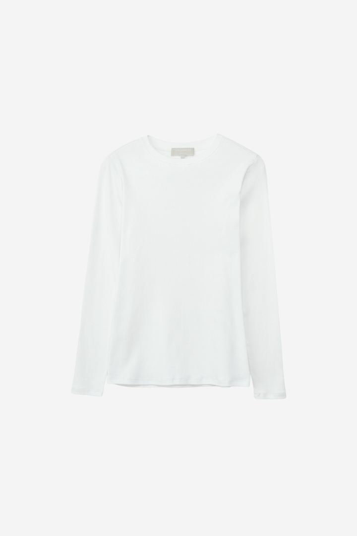 Julie Josephine Genser & Cardigan Roundneck Cotton Jersey Longsleeve White