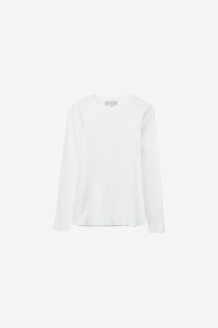Julie Josephine Genser & Cardigan Roundneck Rib Longsleeve White
