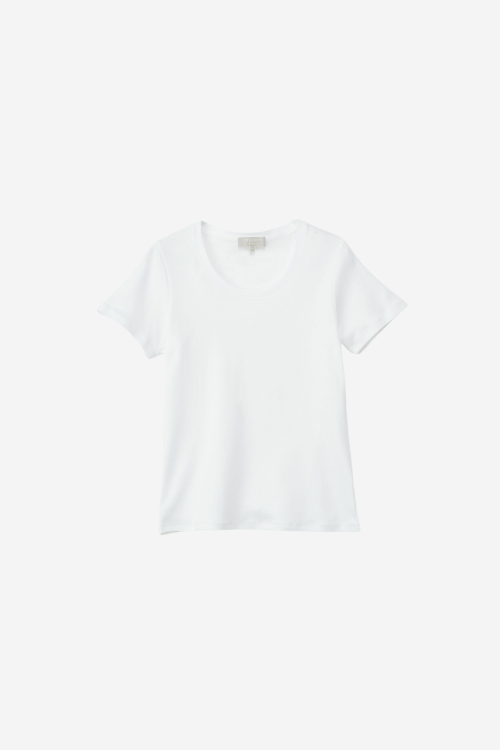 Julie Josephine T-skjorte Ane Deep Roundneck T-shirt White