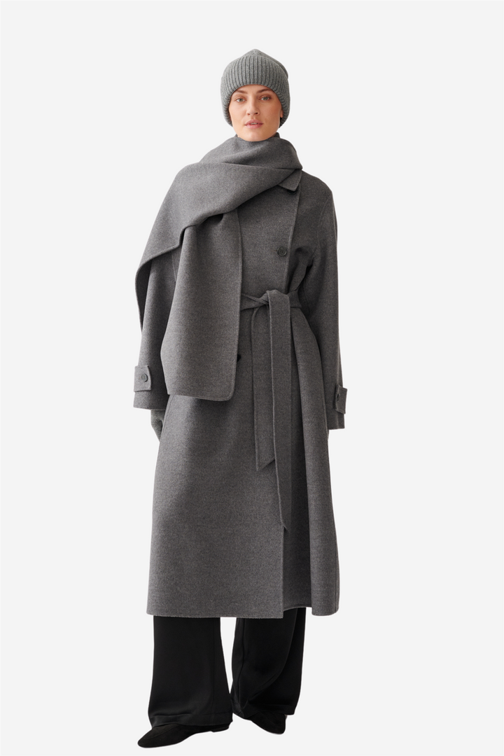 Julie Josephine Tilbehør Chunky Wool Beanie Grey Melange