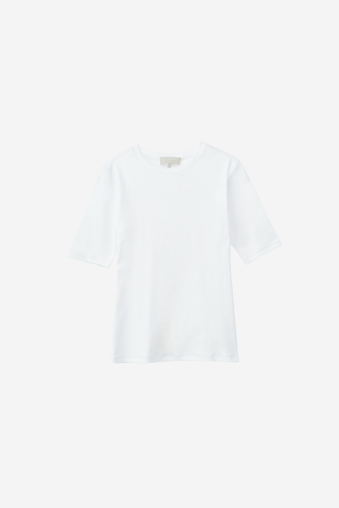 Julie Josephine Topper & t-skjorter Half Sleeve Roundneck Rib Tee White