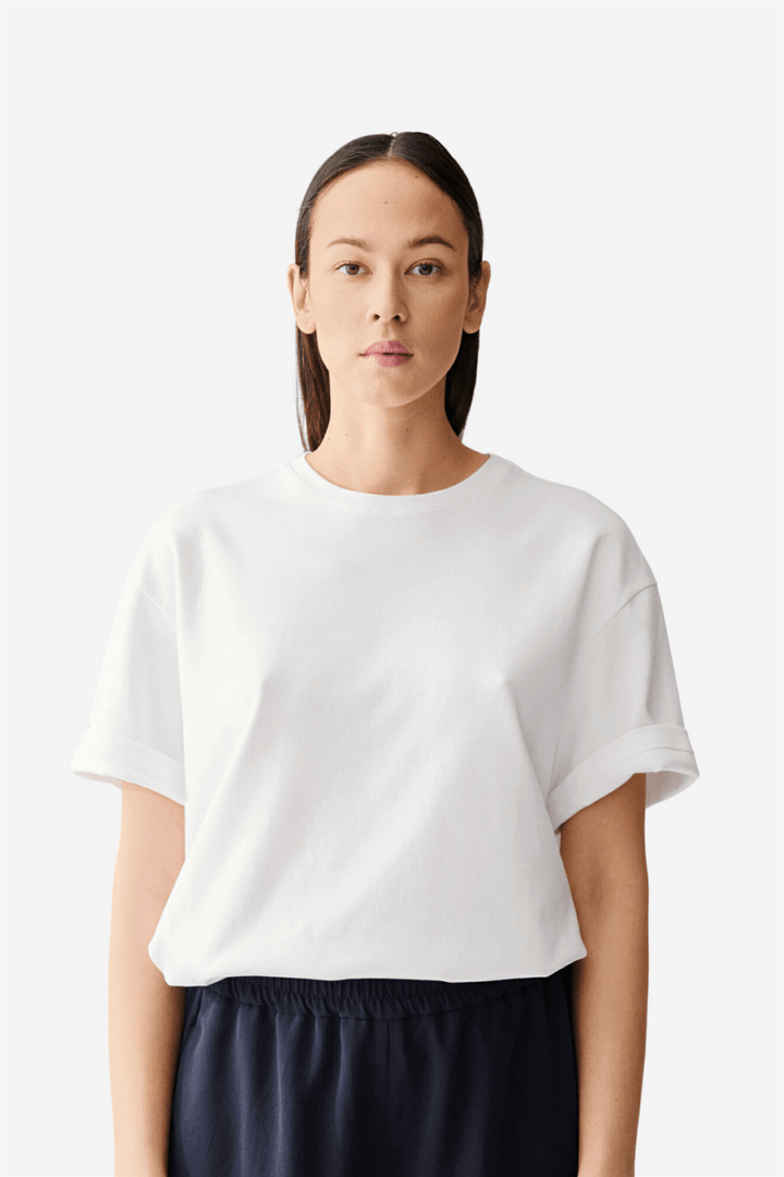 Julie Josephine Topper & t-skjorter Oversized Cotton Jersey Tee White