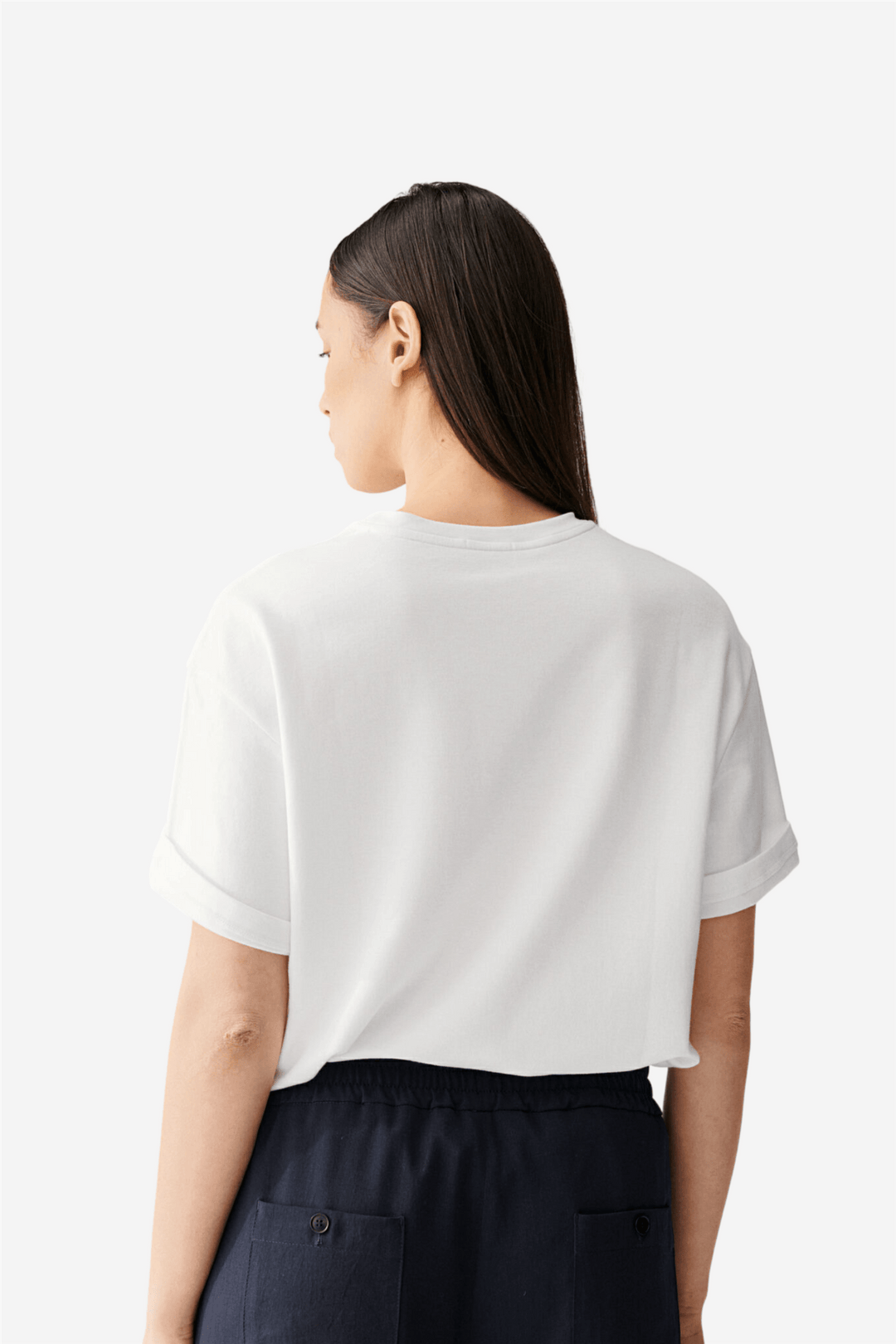 Julie Josephine Topper & t-skjorter Oversized Cotton Jersey Tee White