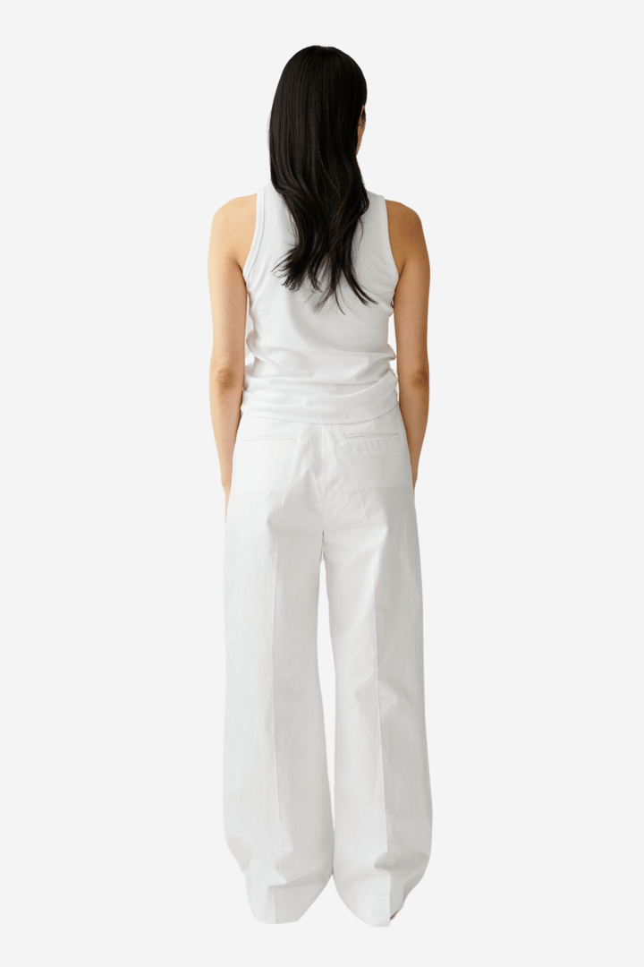 Julie Josephine Topper & t-skjorter Sleeveless Roundneck Rib Top White