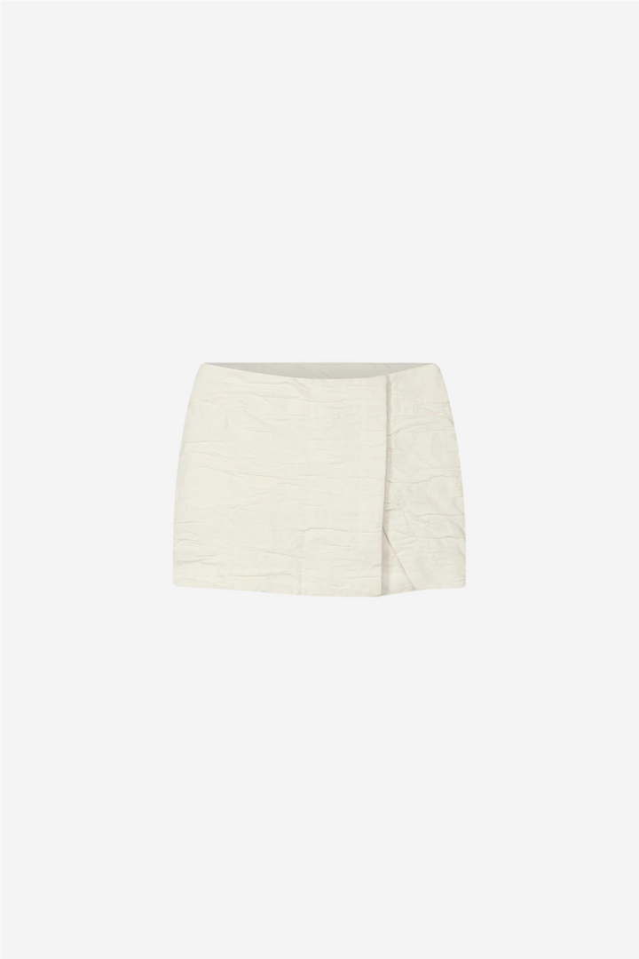 Les Coyotes De Paris Skjørt Overlap Mini Skirt Natural Flower Jacquard