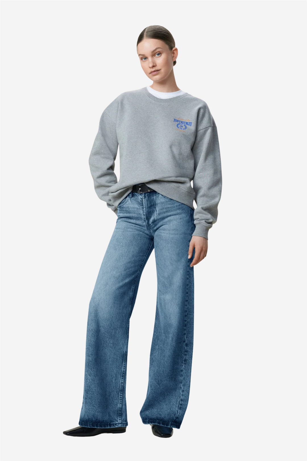 Lois Bukser & jeans Lindsay Palazzo Jackson Wash Out Stone Bleach