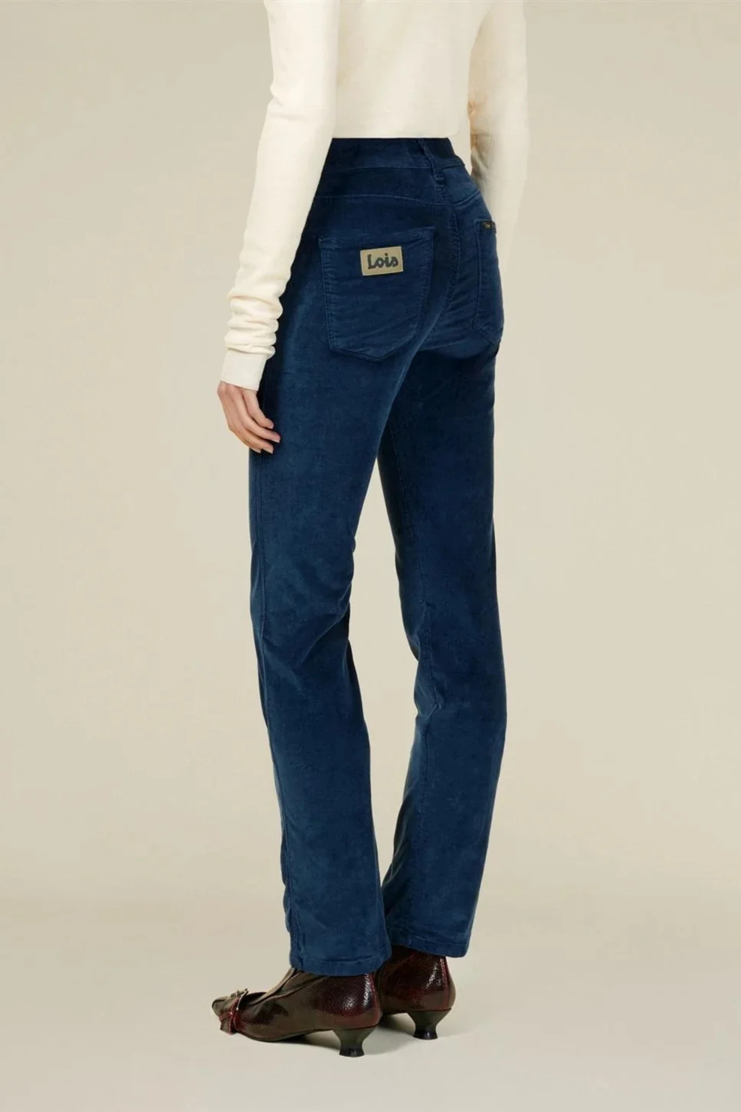 Lois Bukser & jeans Malena F Micro Cord Soft Navy