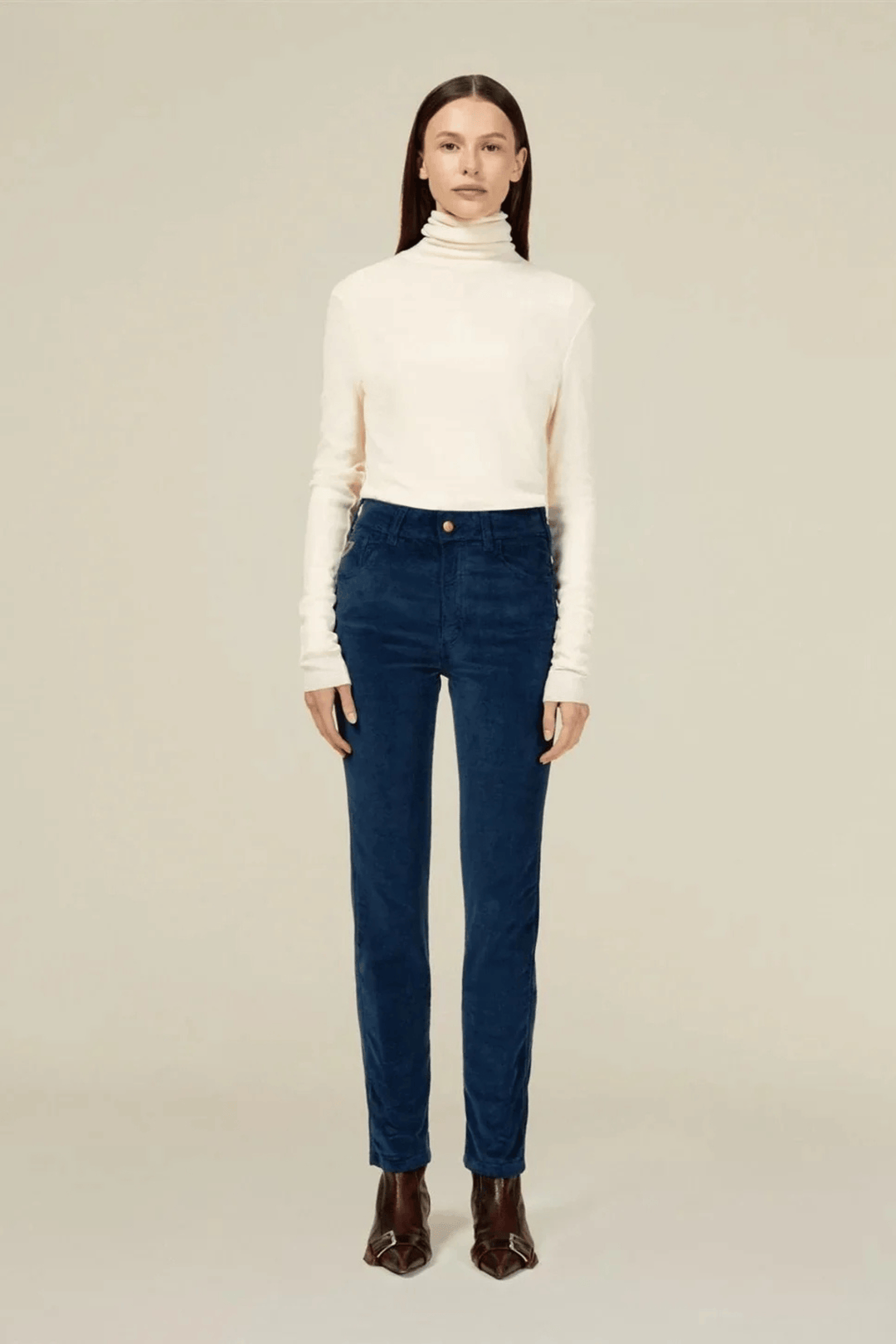 Lois Bukser & jeans Malena F Micro Cord Soft Navy