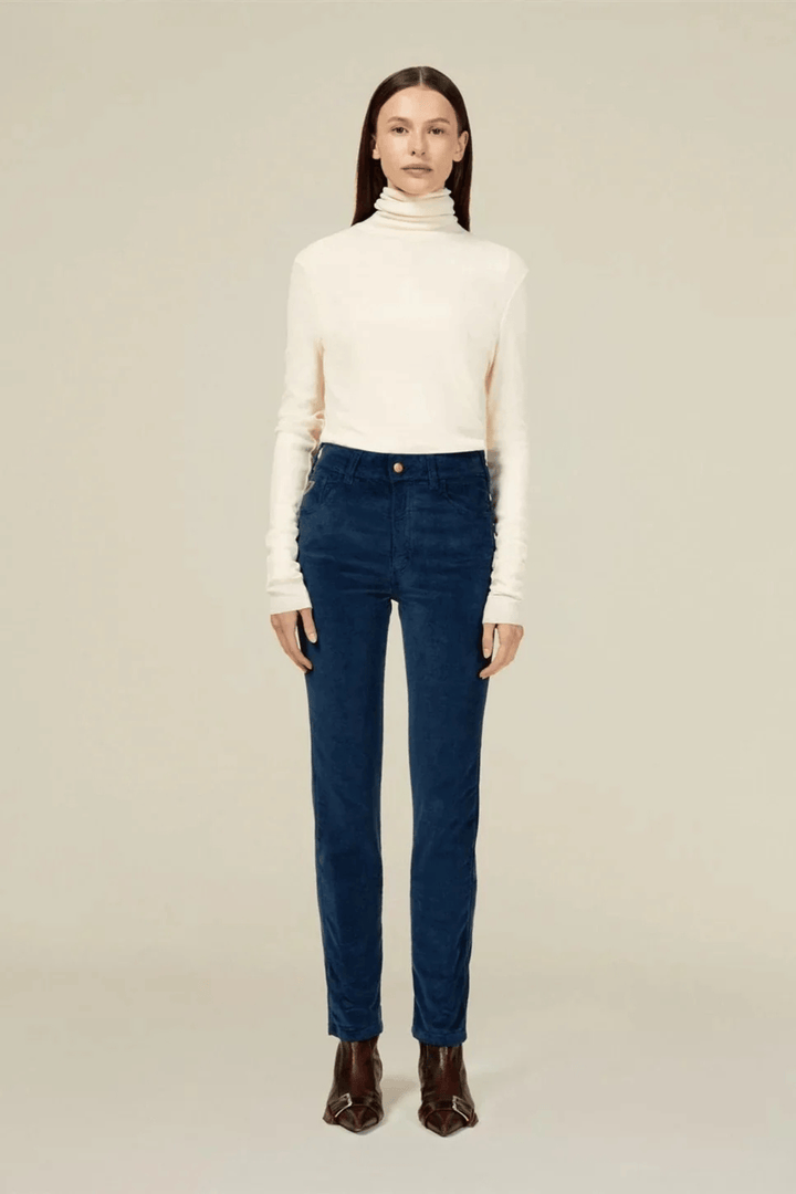 Lois Bukser & jeans Malena F Micro Cord Soft Navy