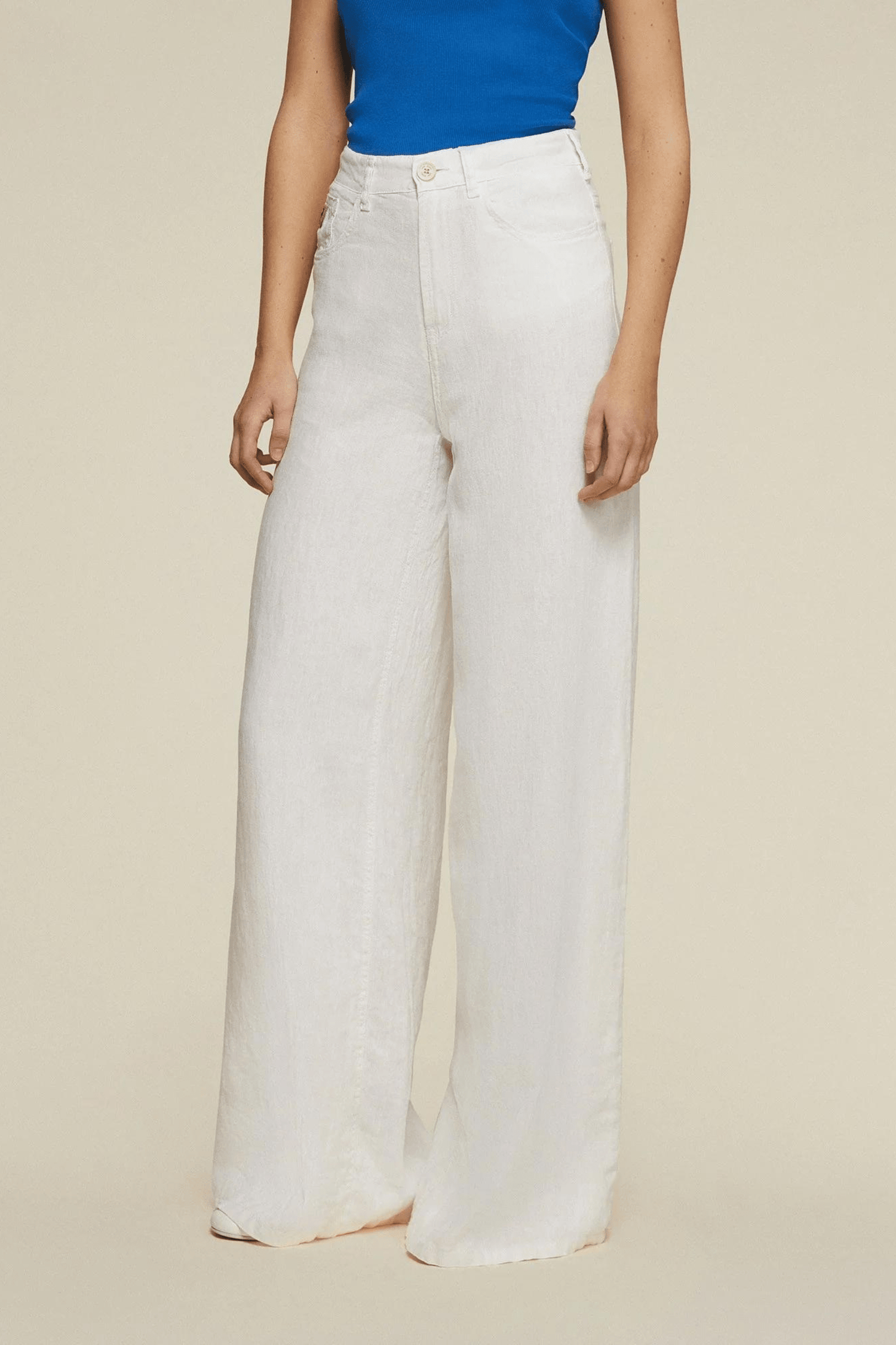 Lois Bukser & jeans Marlene Linen Colour White