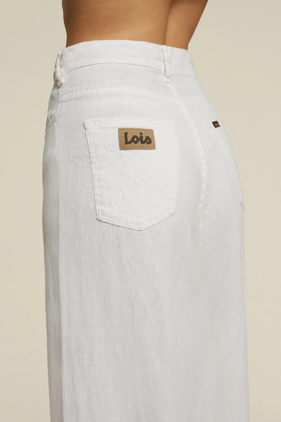 Lois Bukser & jeans Marlene Linen Colour White