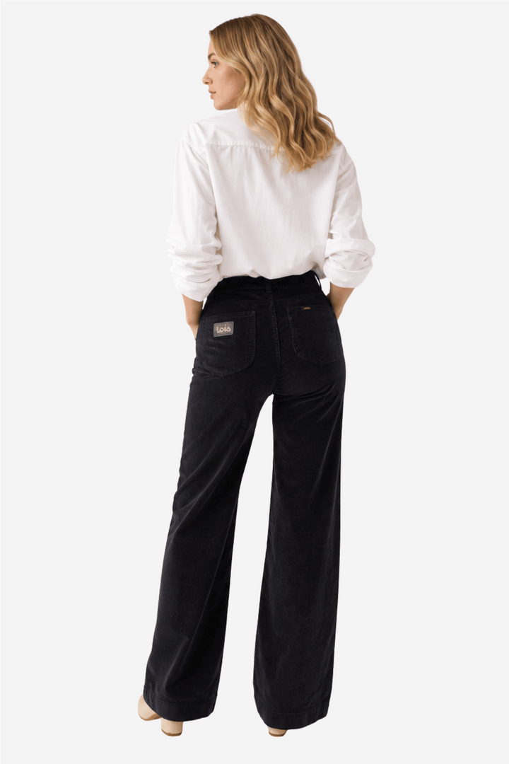 Lois Bukser &amp; jeans Palazzo Mistral Shiny Cord Navy