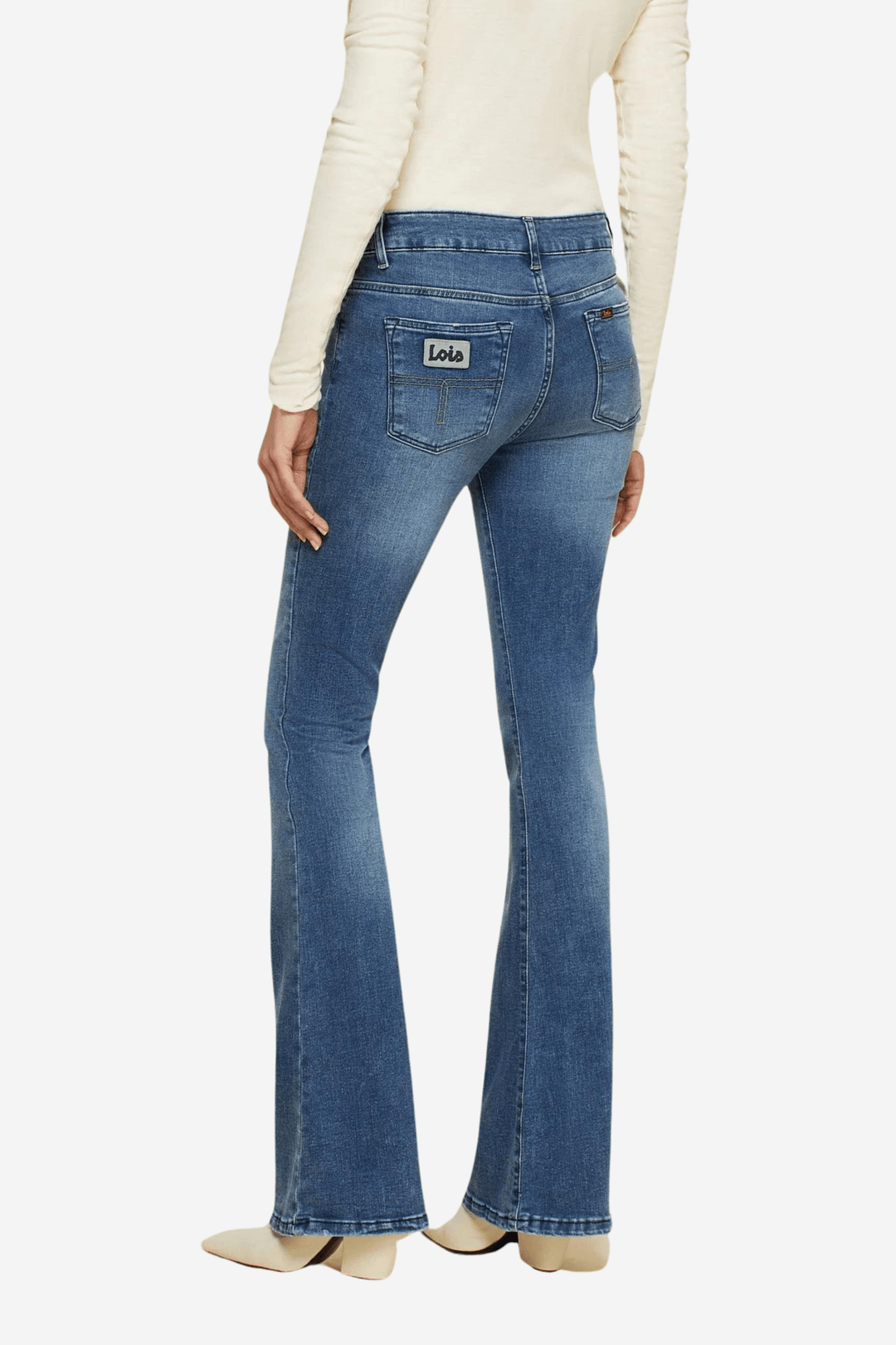 Waist Lois Jeans Melrose Flared Raval-16 Re Ram Cobalt Stone – Me