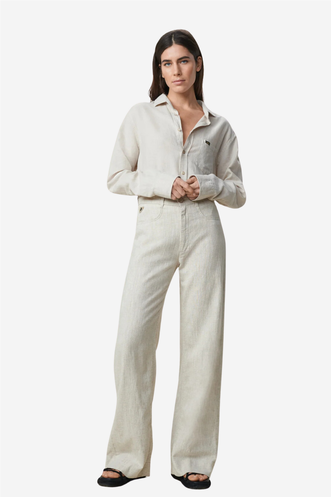 Lois Bukser & jeans Rosa Clr Lino Natural Ecru Rinse