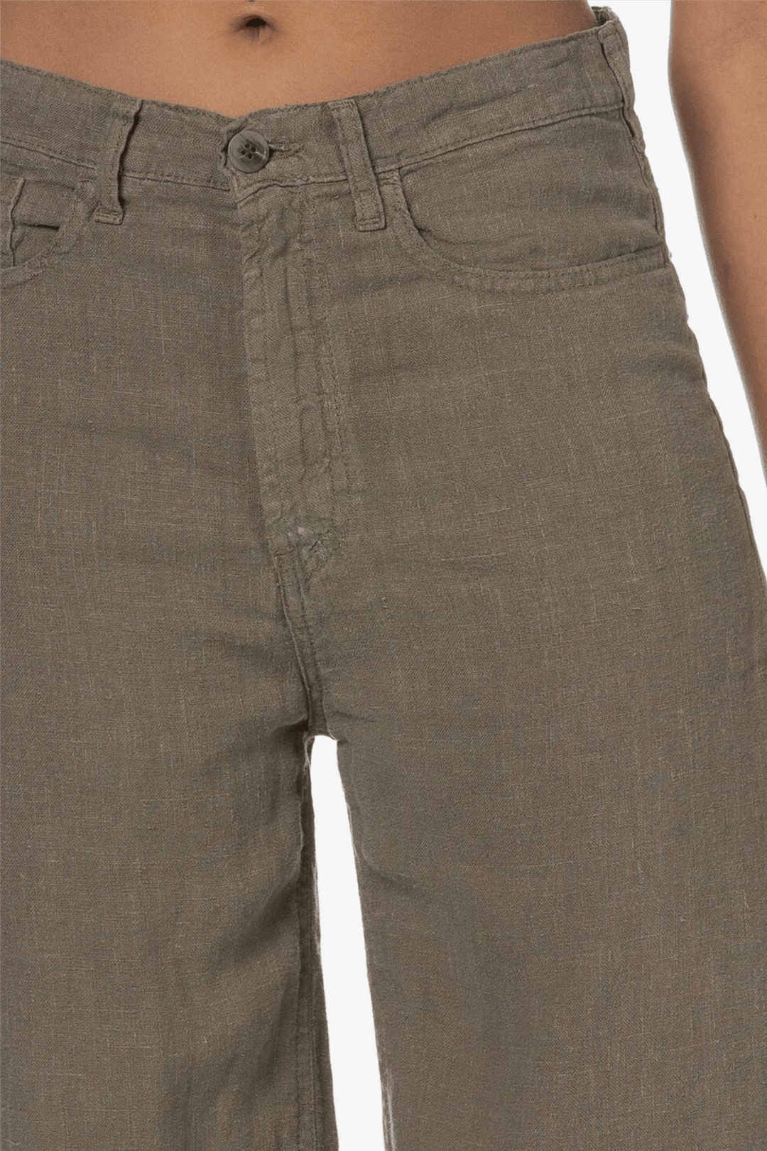 Lois Bukser &amp; jeans Skater Loose-Z Linen Colour Hedge Green