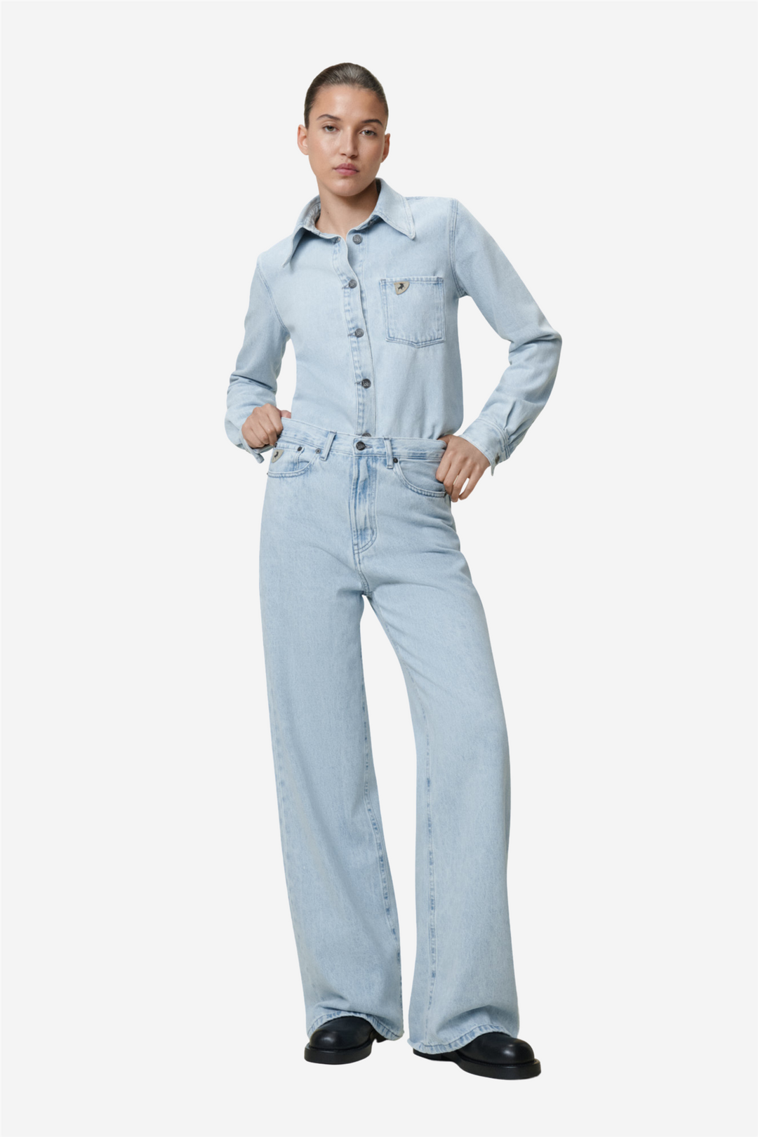 Lois Bukser & jeans Skater Loose-Z Mauroi Bright Snow Bleached