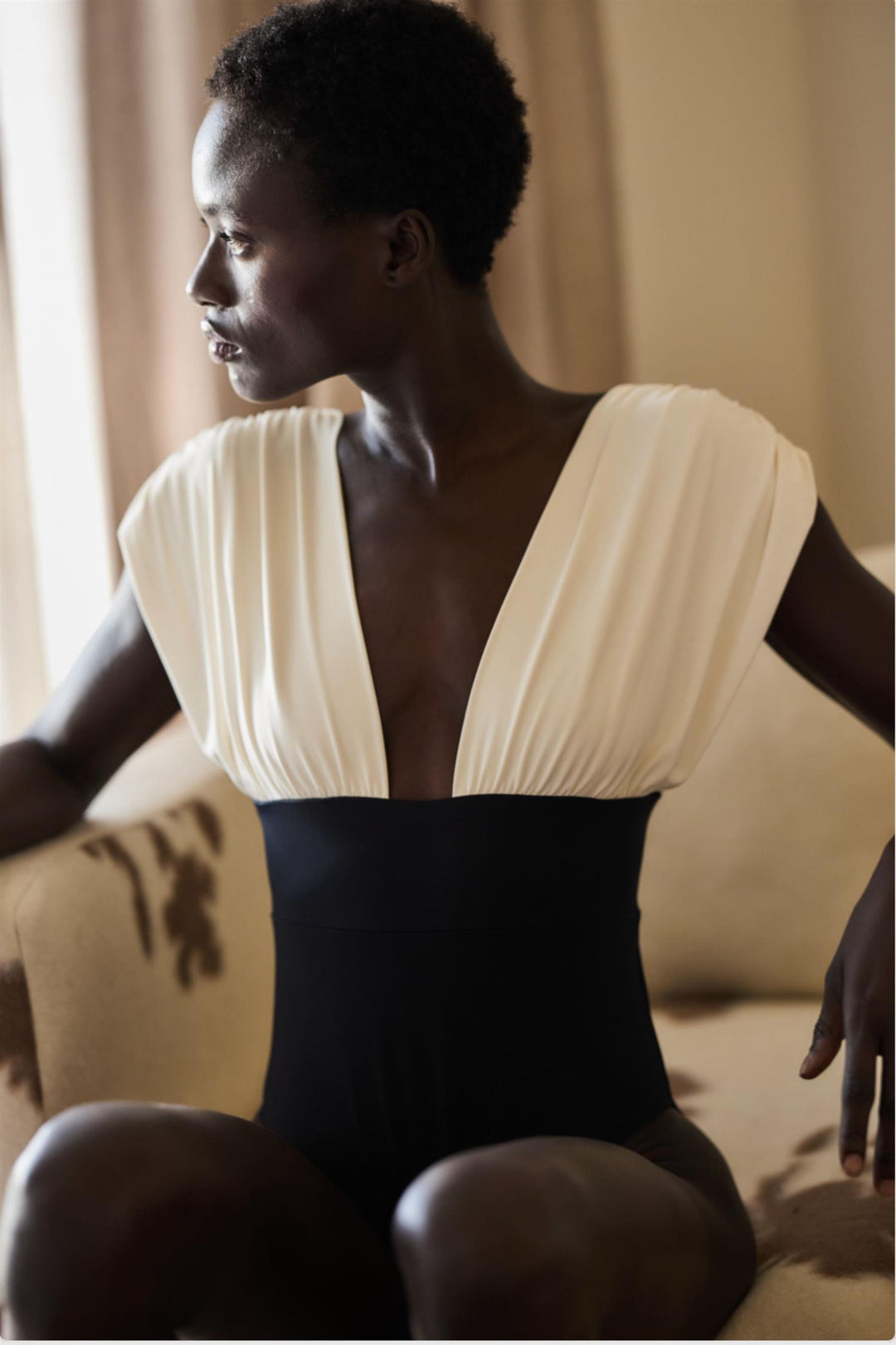 MAIÔ Paris Badetøy Monceau 1 Piece Swimsuit Cream & Black