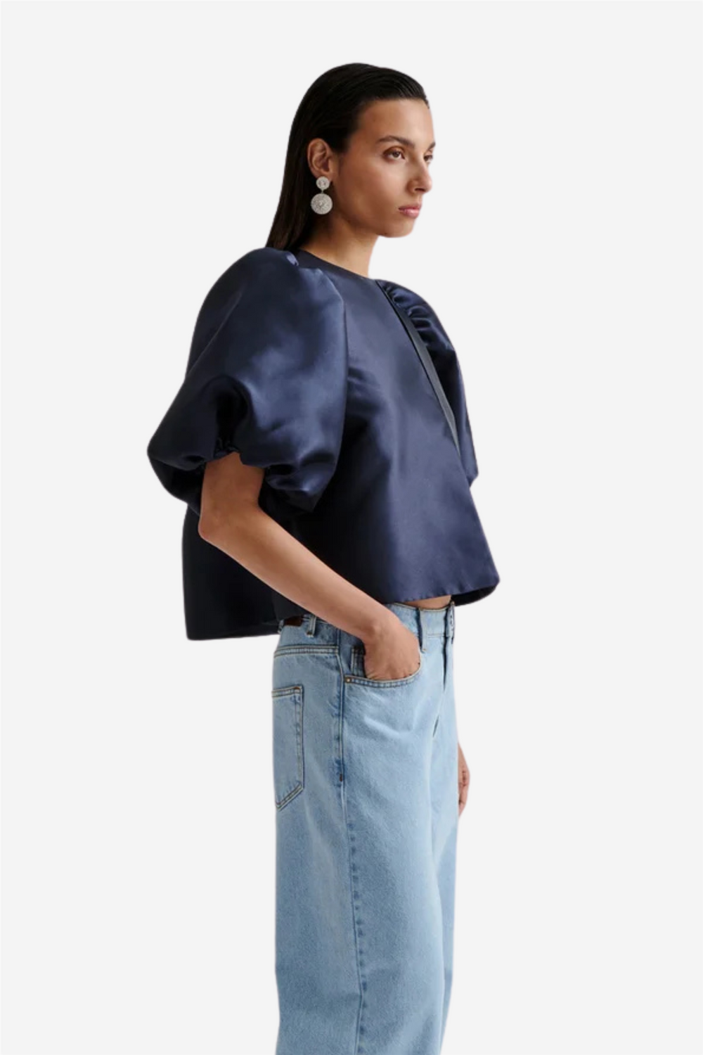 Malina Bluser & Skjorter Cleo Pouf Sleeve Blouse