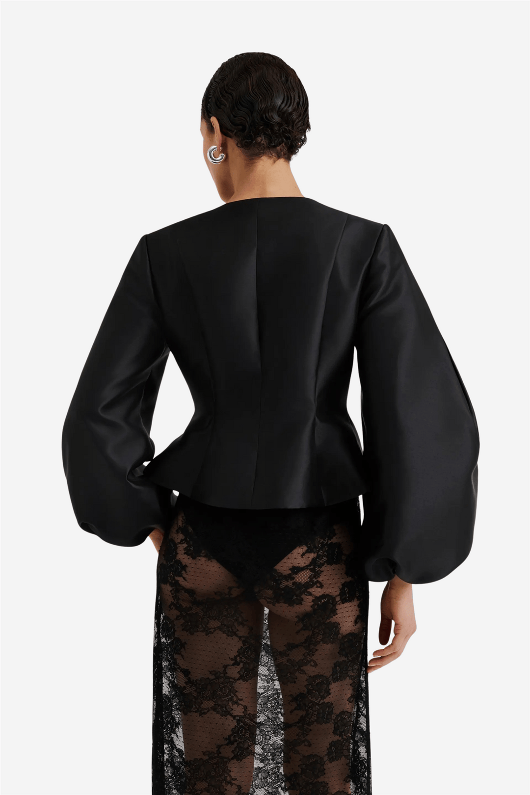 Malina Bluser & Skjorter Vendela Balloon Sleeve Blouse Black