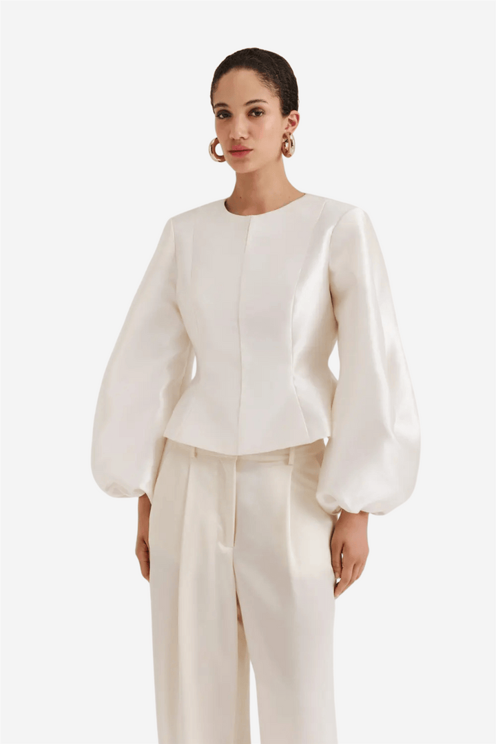 Malina Bluser & Skjorter Vendela Balloon Sleeve Blouse Ivory