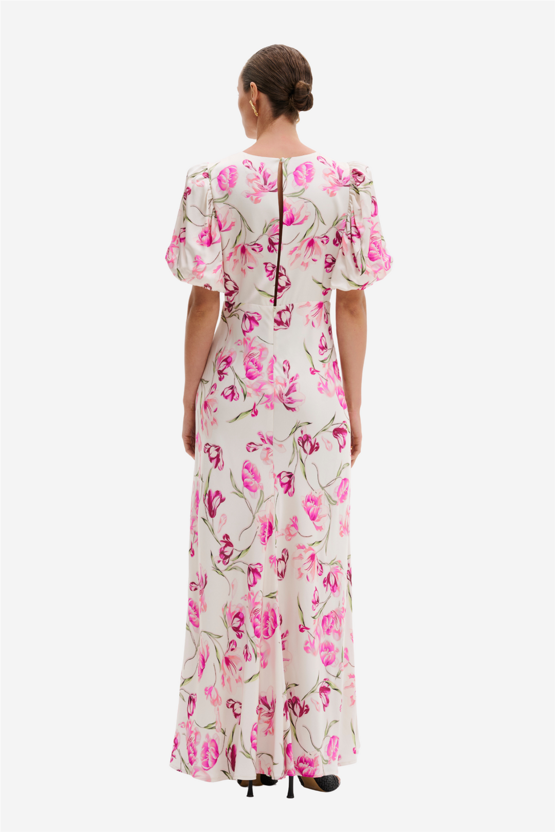 Malina Kjoler & jumpsuits Freja Pouf Sleeve Maxi Dress Tulip Pink