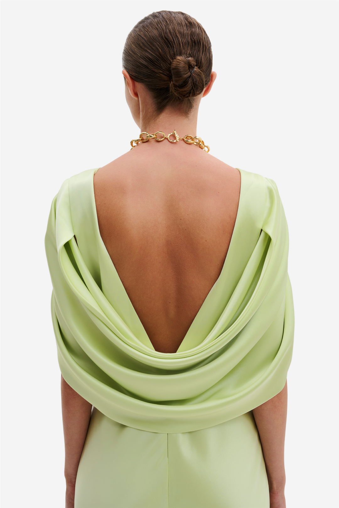 Malina Kjoler & jumpsuits Louise Draped Back Maxi Dress Pistachio