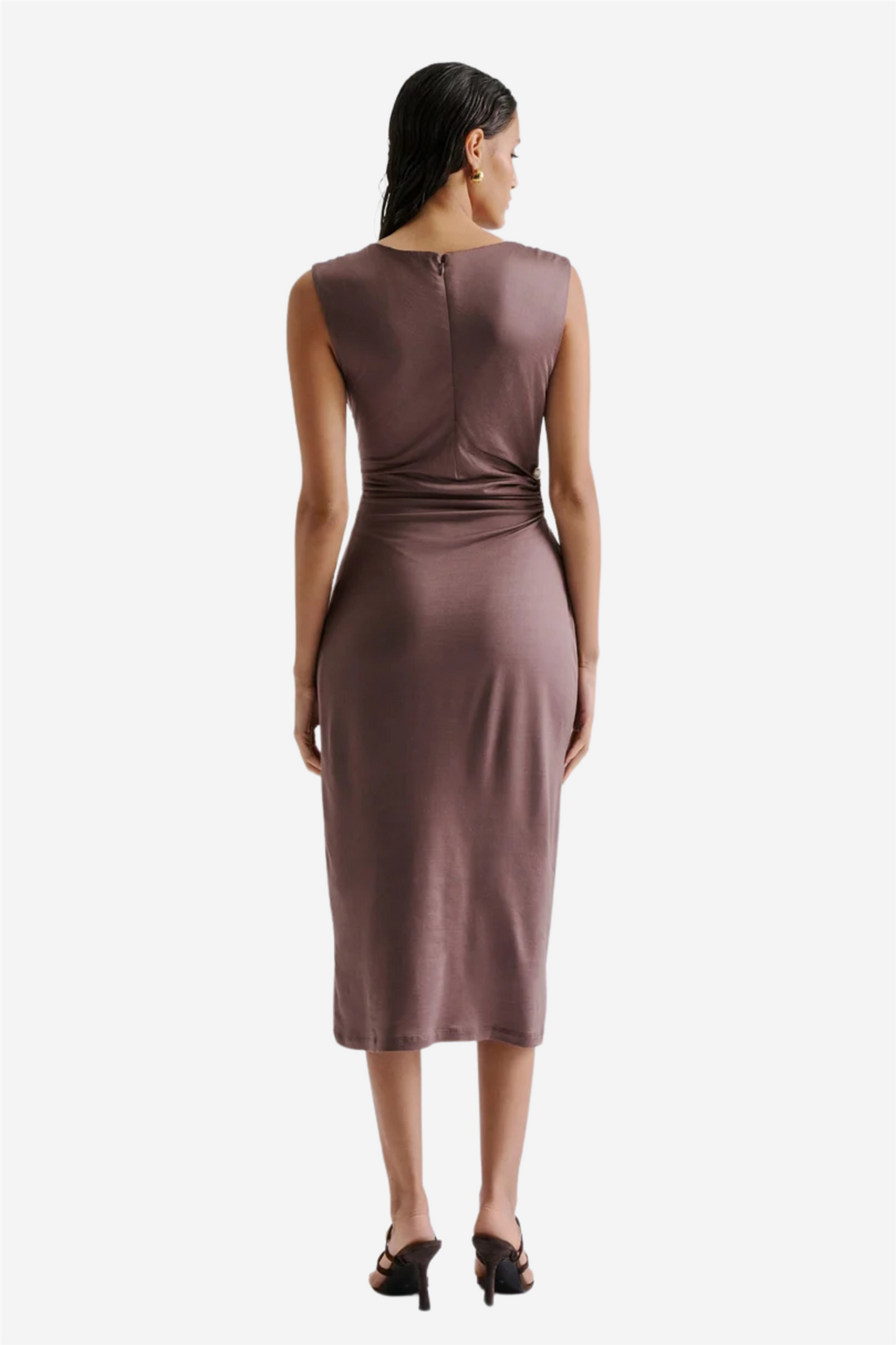 Malina Kjoler & jumpsuits Marquis Ruched Cut Out Jersey Midi Dress