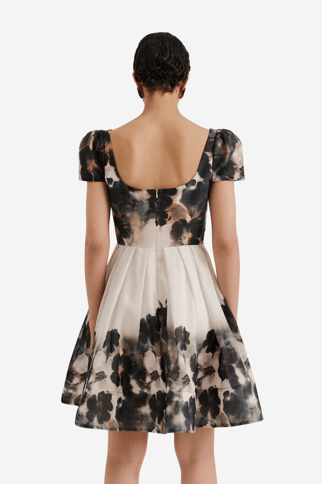 Malina Kjoler & jumpsuits Vanda Pouf Sleeve Mini Dress Dusty Poppy