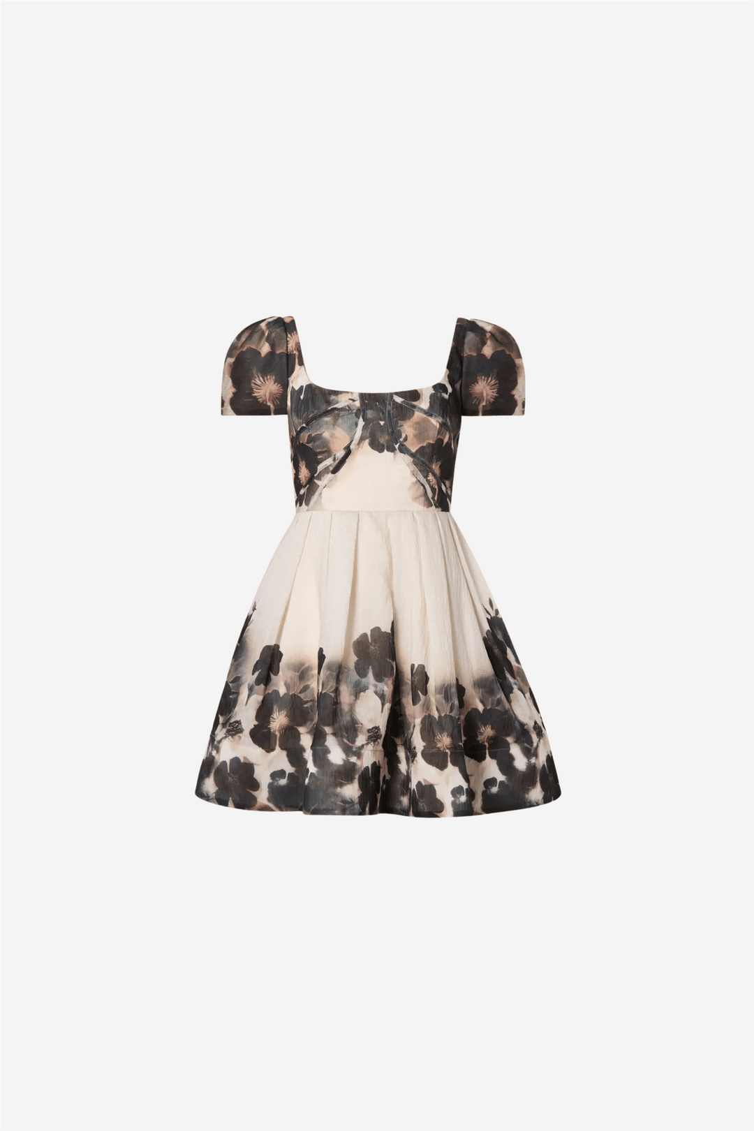 Malina Kjoler & jumpsuits Vanda Pouf Sleeve Mini Dress Dusty Poppy