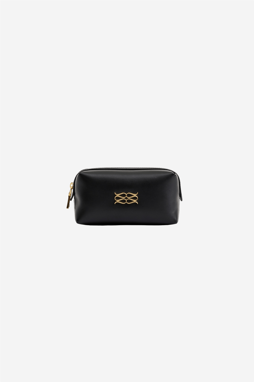 Malina Tilbehør Monogram Leather Toiletry Bag Black
