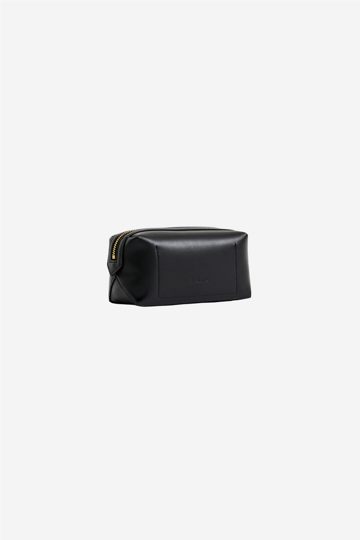 Malina Tilbehør Monogram Leather Toiletry Bag Black