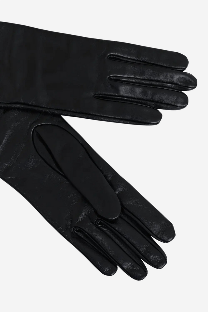 Malina Tilbehør Nora Long Leather Gloves Black