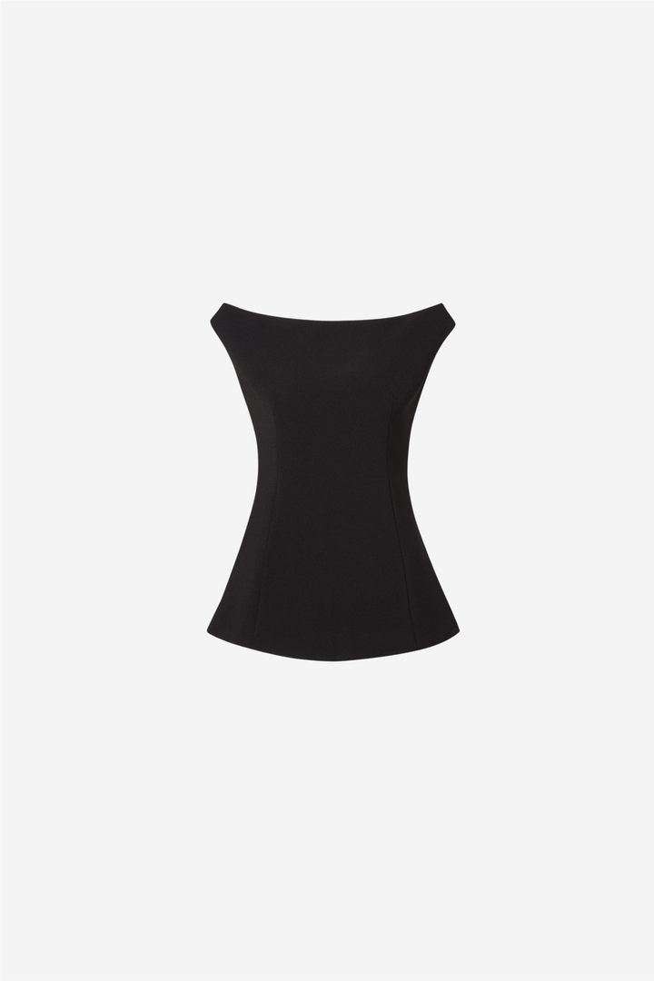 Malina Topper & t-skjorter Diora Half Off Shoulder Top Black