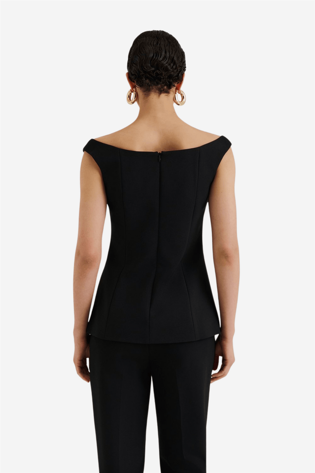 Malina Topper & t-skjorter Diora Half Off Shoulder Top Black