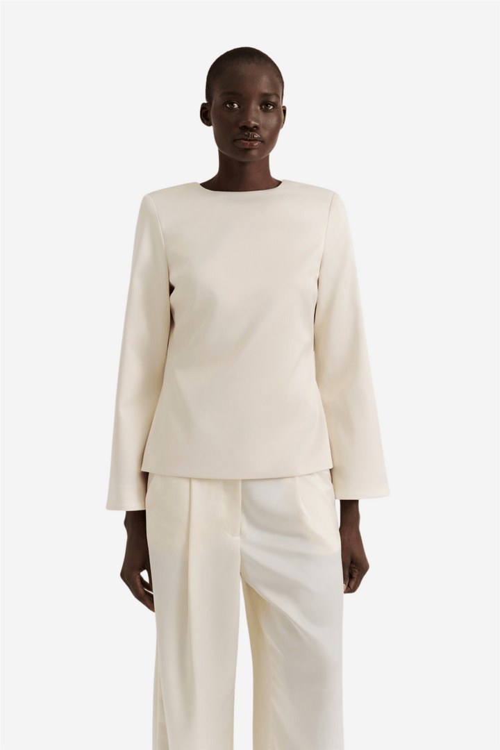 Malina Topper & t-skjorter Elna Bow Detailed Top Vanilla