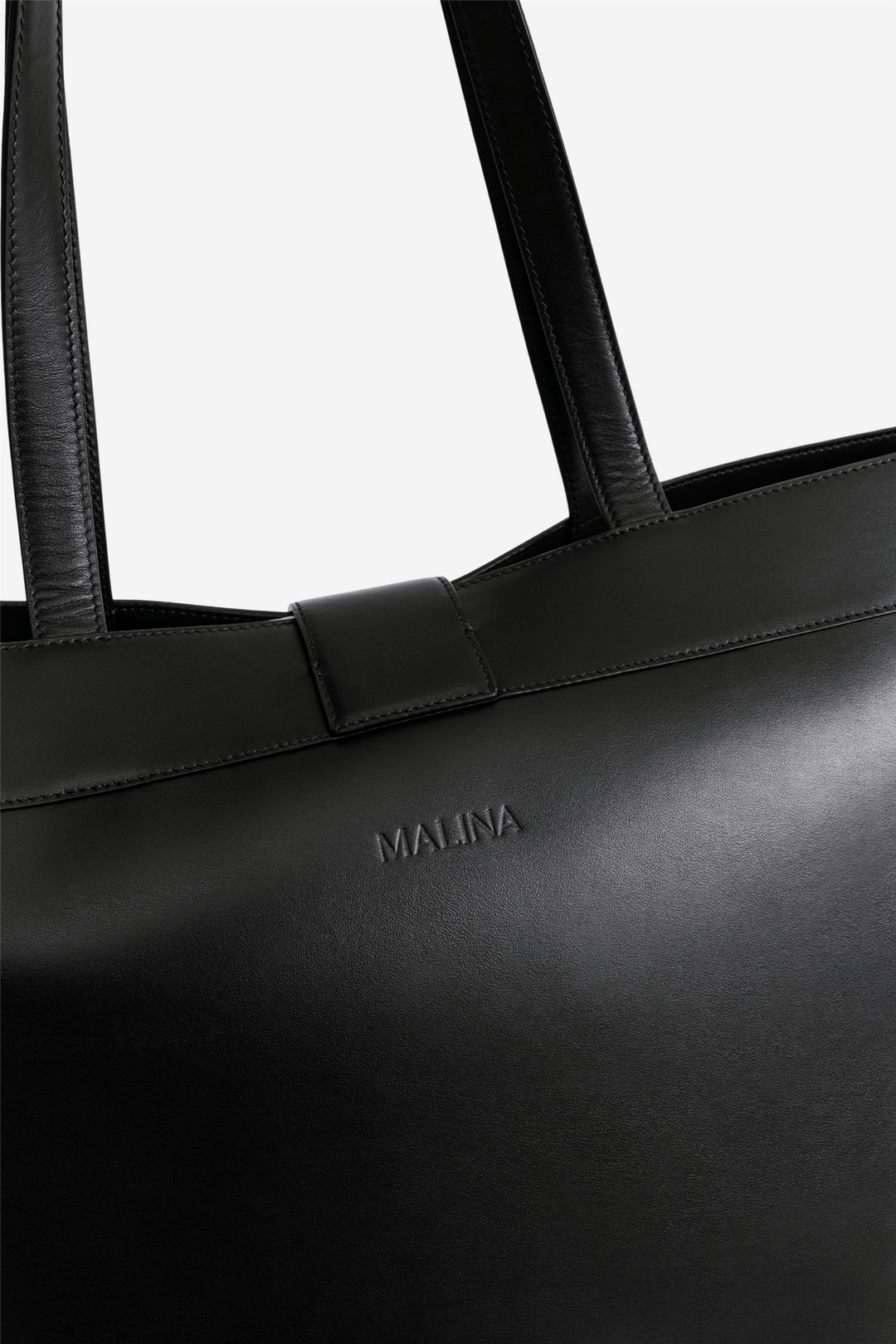 Malina Vesker Monogram Grand Leather Tote Black