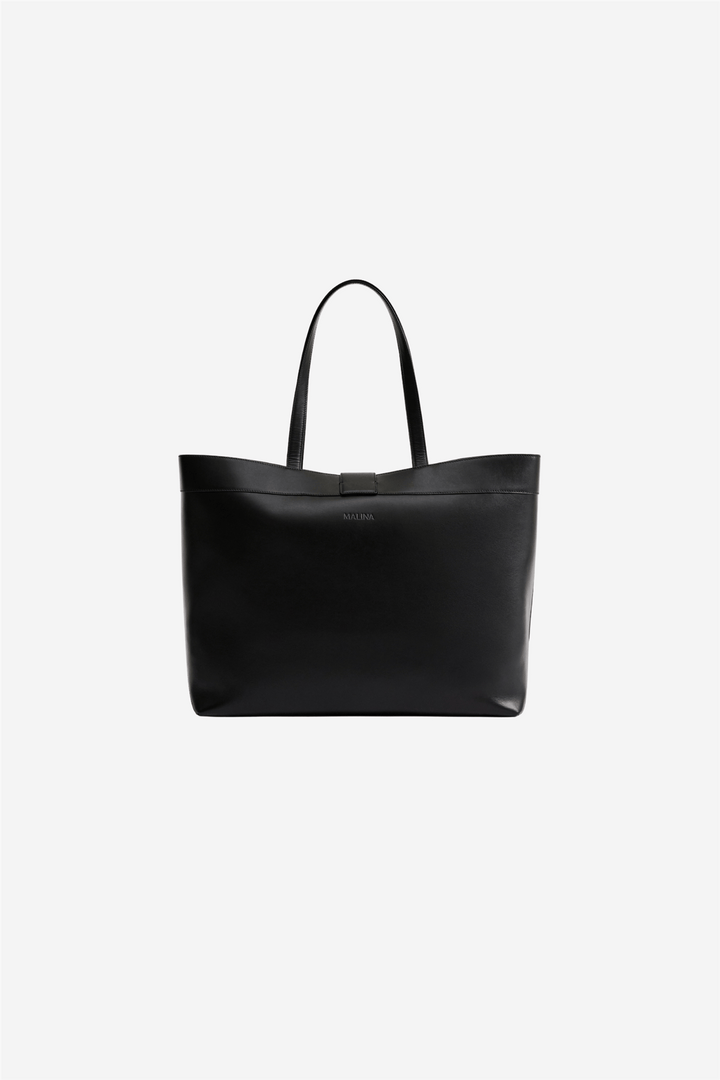 Malina Vesker Monogram Grand Leather Tote Black
