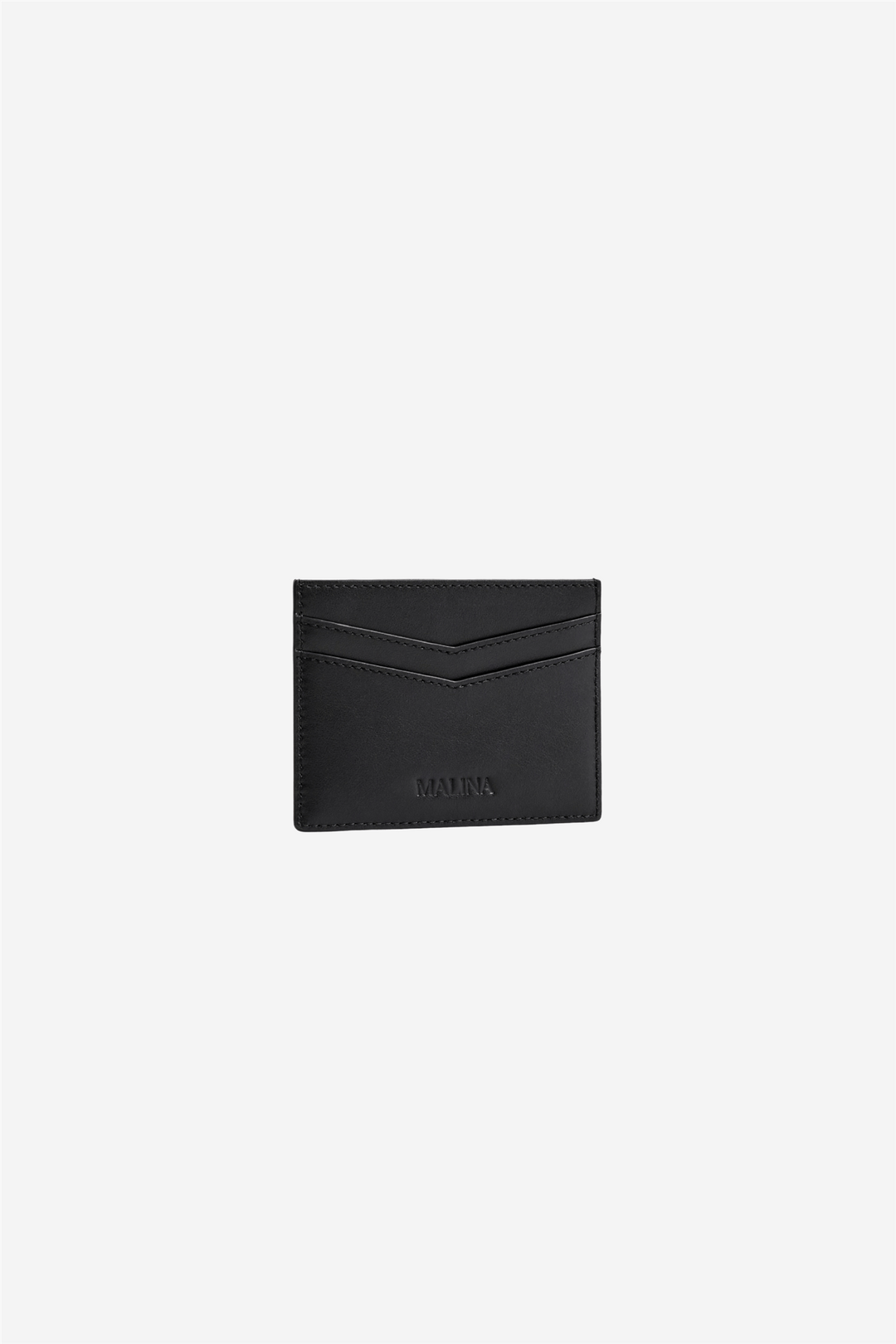 Malina Vesker Monogram Leather Card Holder Black