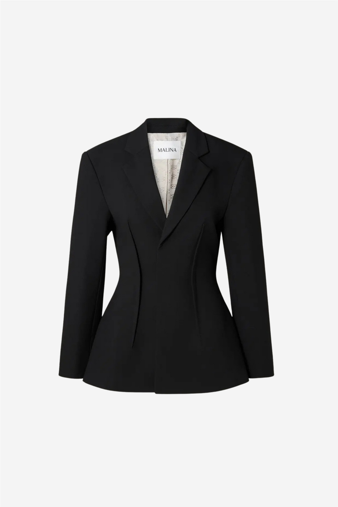 Malina Yttertøy Leonne Seam Detailed Fitted Blazer Black