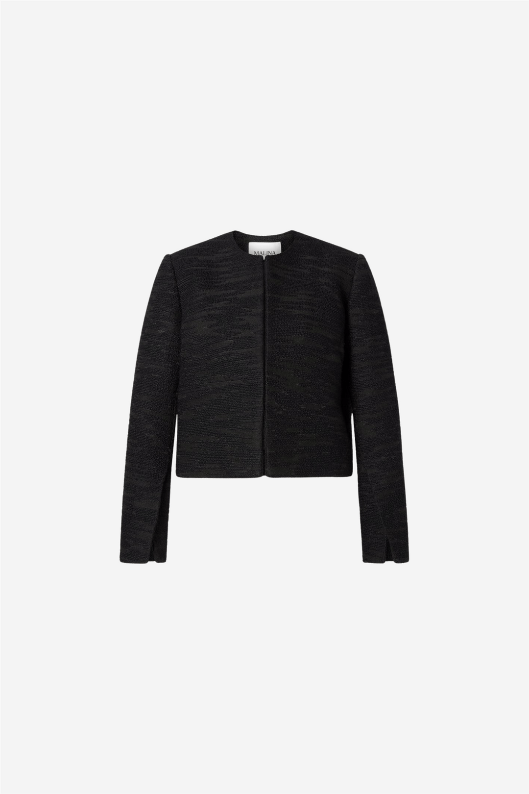 Malina Yttertøy Ruthie Cropped Boucle Blazer Black