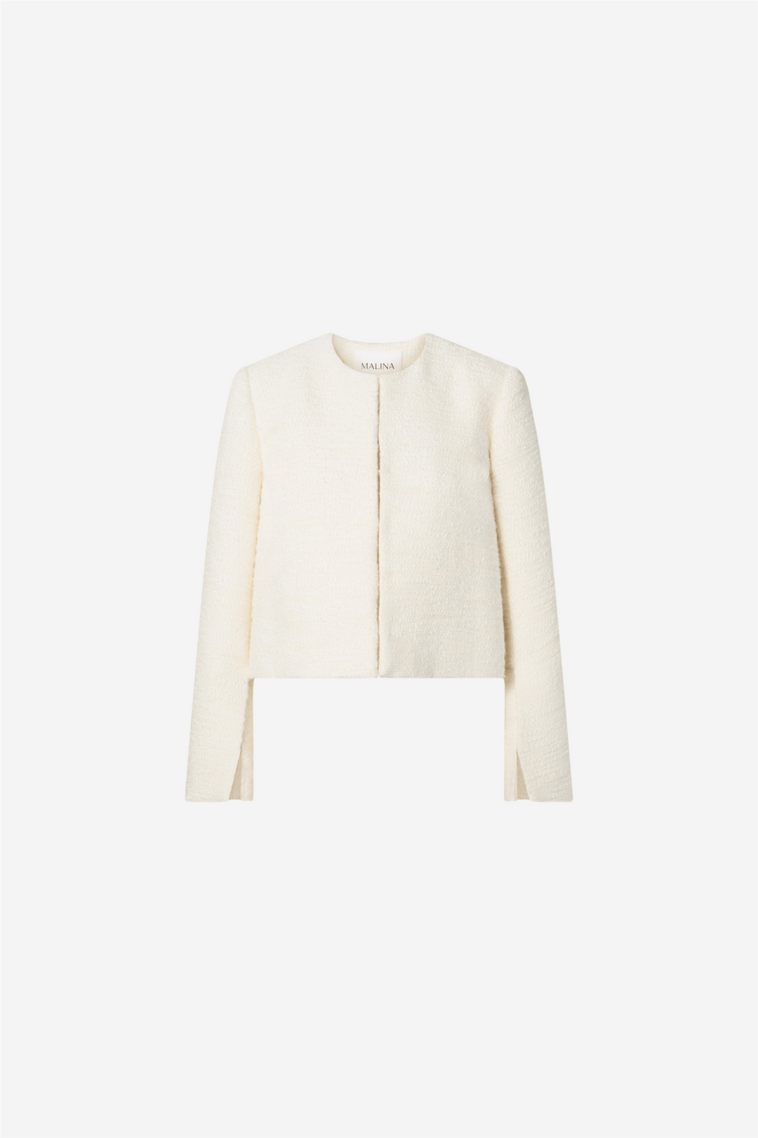 Malina Yttertøy Ruthie Cropped Boucle Blazer Vanilla