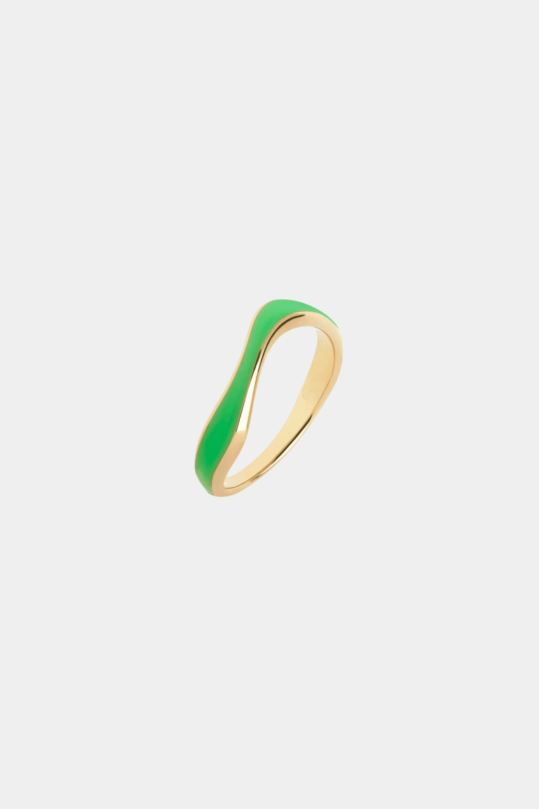 Maria Black Smykker Aura Neon Green Ring Gold