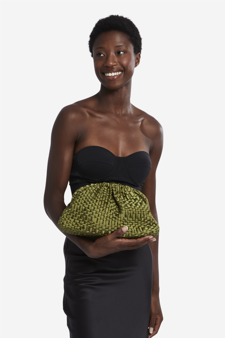 Maria La Rosa Vesker Game Ribbon Bag Khaki