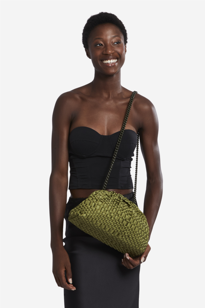 Maria La Rosa Vesker Game Ribbon Bag Khaki