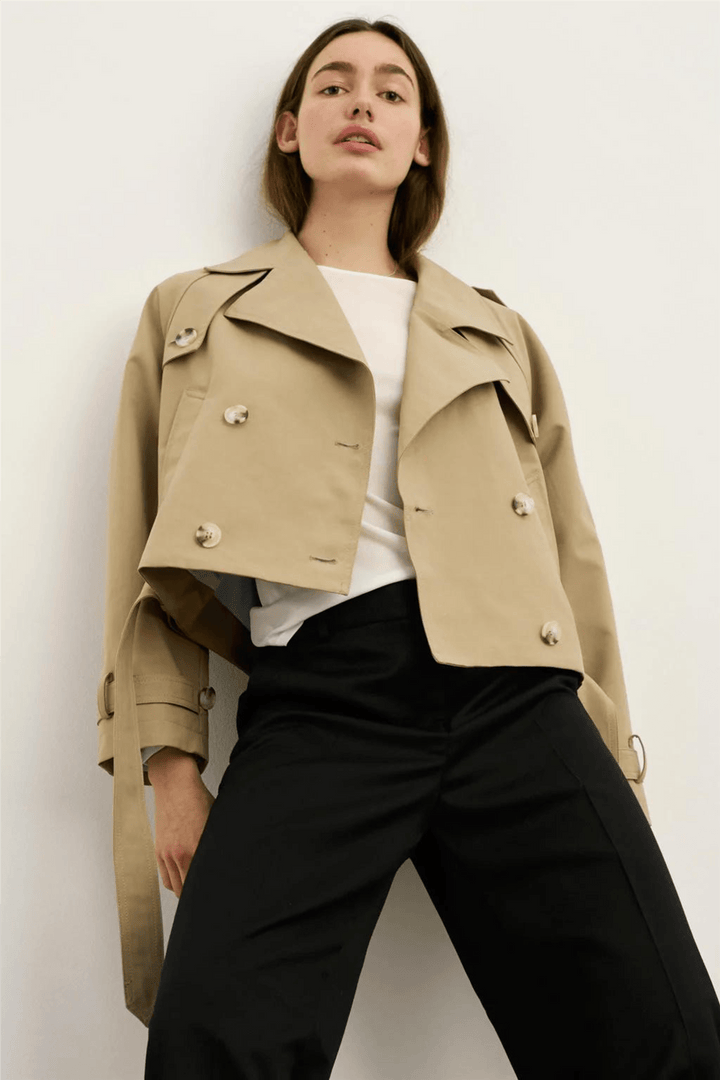 Meotine Yttertøy Bobby Canvas Trenchjacket Beige