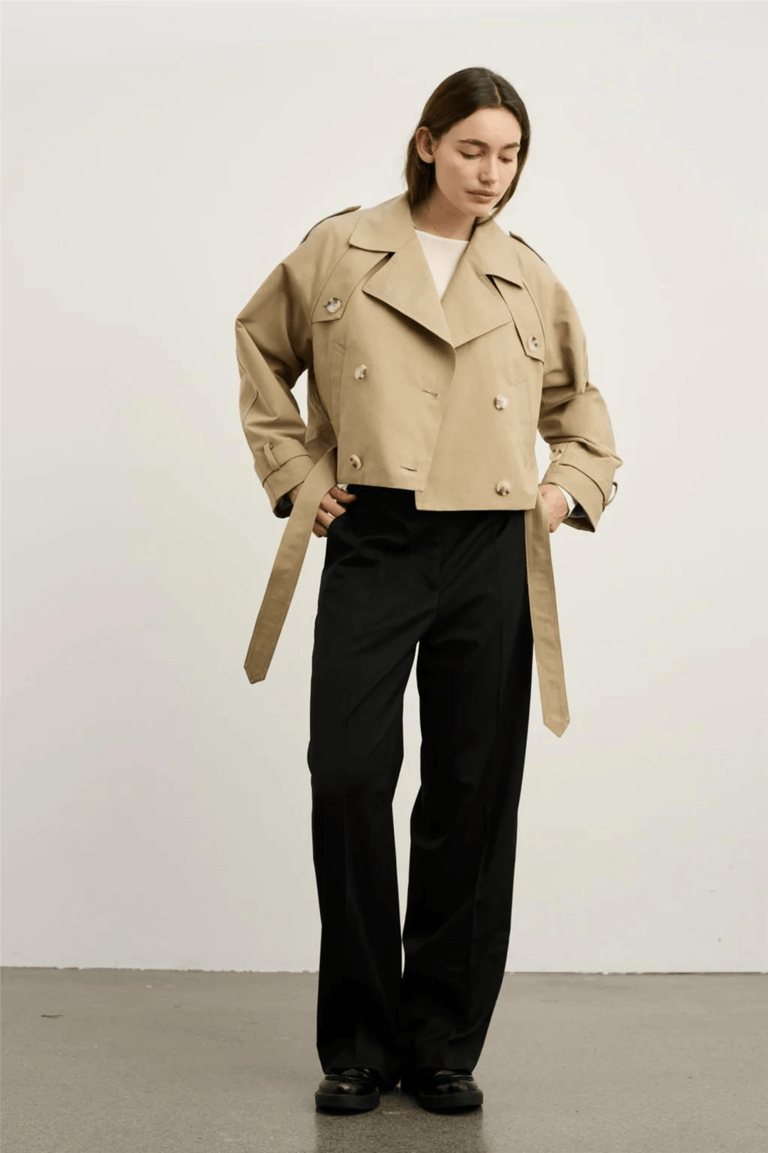 Meotine Yttertøy Bobby Canvas Trenchjacket Beige