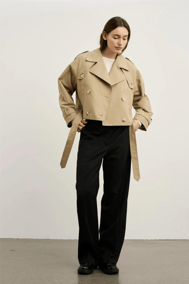 Meotine Yttertøy Bobby Canvas Trenchjacket Beige