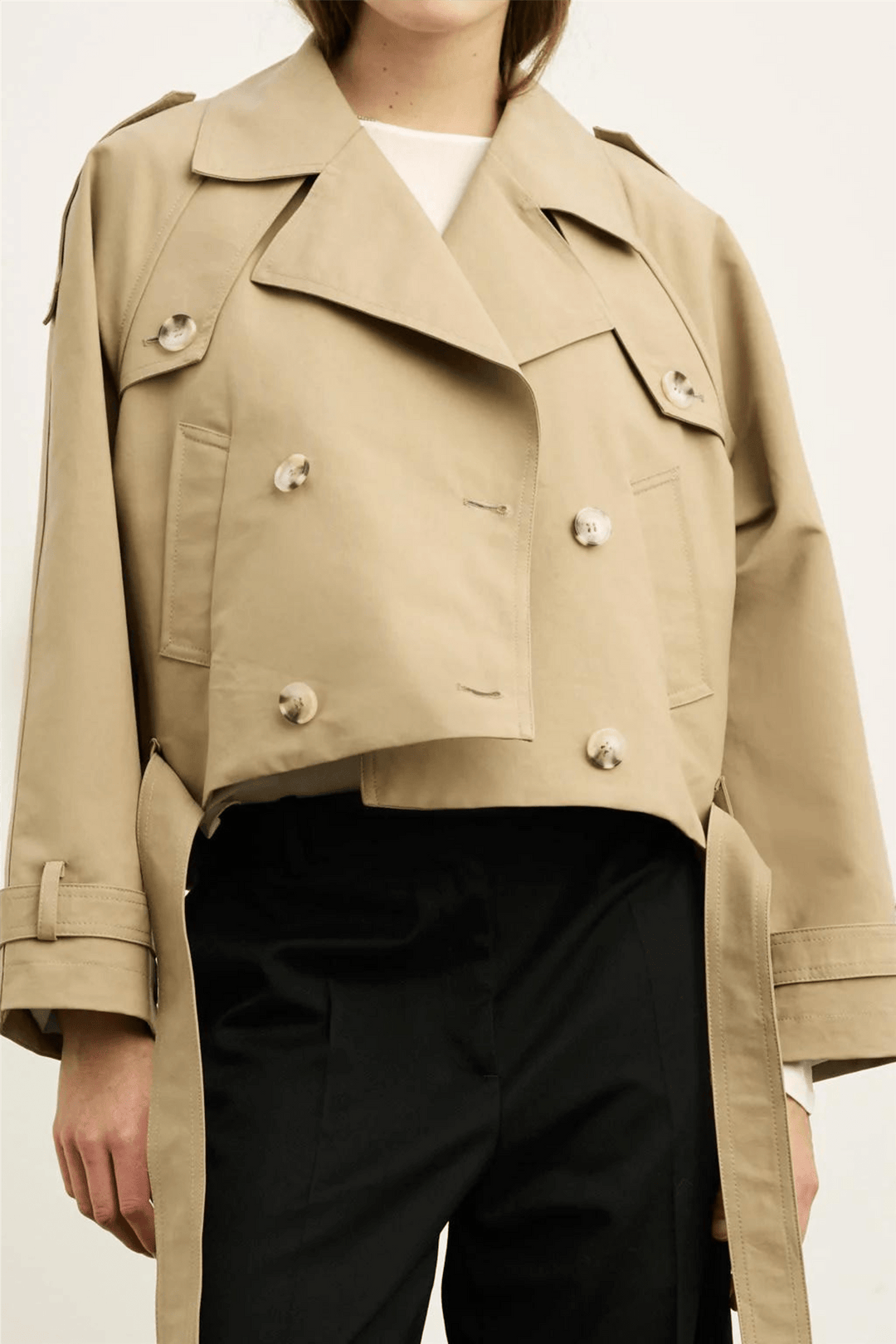 Meotine Yttertøy Bobby Canvas Trenchjacket Beige