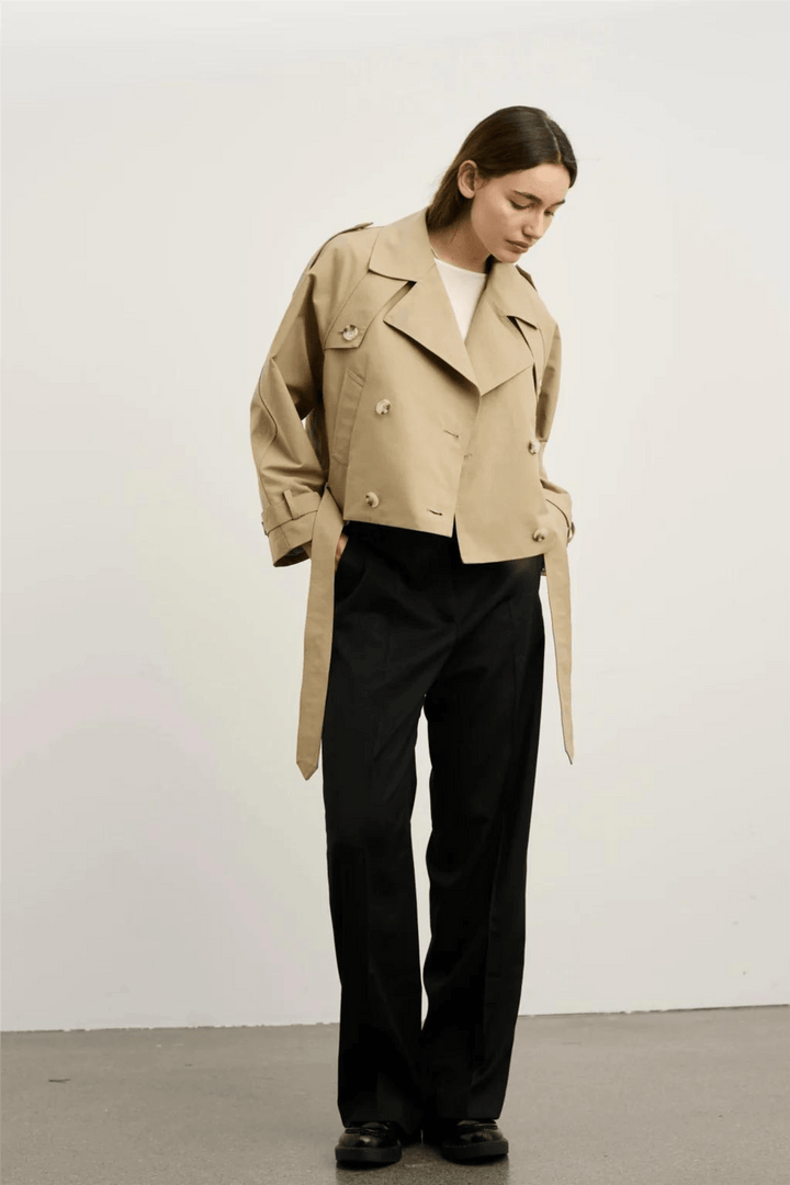 Meotine Yttertøy Bobby Canvas Trenchjacket Beige
