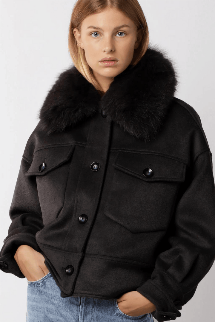 Meotine Yttertøy Charlie Jacket Wool Black